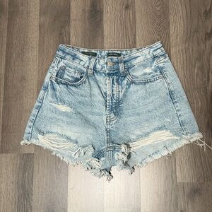 Wild Fable Light Blue Frayed Denim Shorts